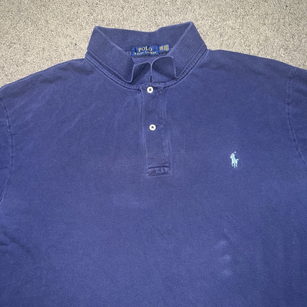 Polo Ralph Lauren Polo Shirt Mens 2XB Big Navy Pony Logo Preppy Golf
